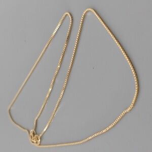 14 K Gold Box Chain Necklace